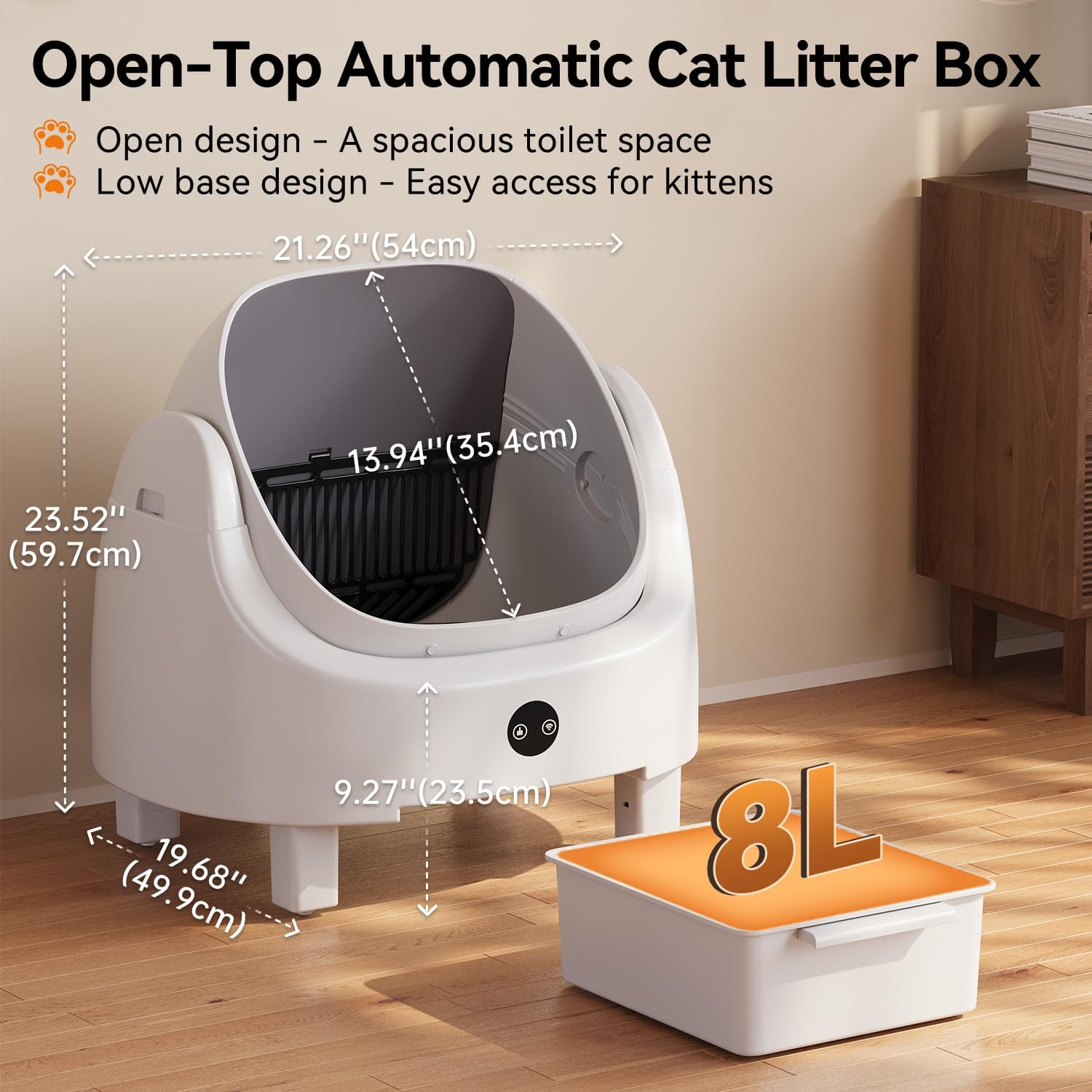 Cat Litter Mat - Lettiera autopulente Aoxun bianca con controllo